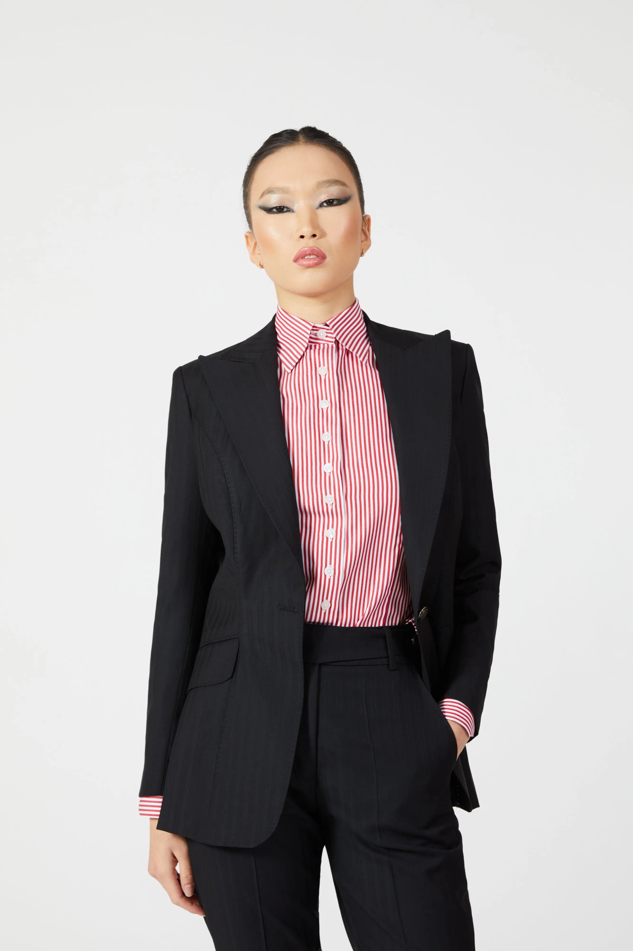 Anja Single Breasted Stripe Suit - Alexandra-Dobre.com