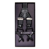 Black and White Striped Suspenders Alexandra Dobre