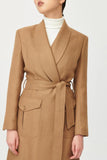Chloe Wool Wrap Coat with Belt - Alexandra-Dobre.com