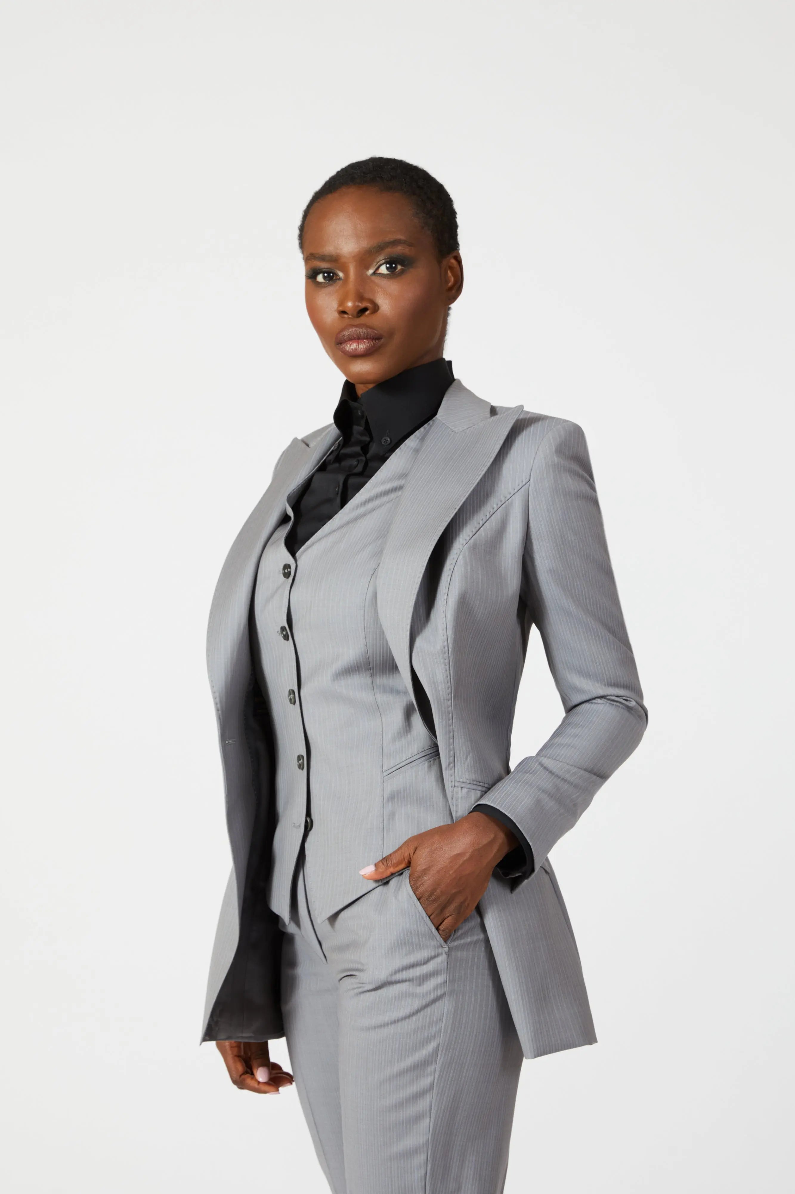 Enya Single Breasted Suit with Waistcoat - Alexandra-Dobre.com