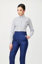 Ermine Stripe Fitted Shirt - Alexandra-Dobre.com