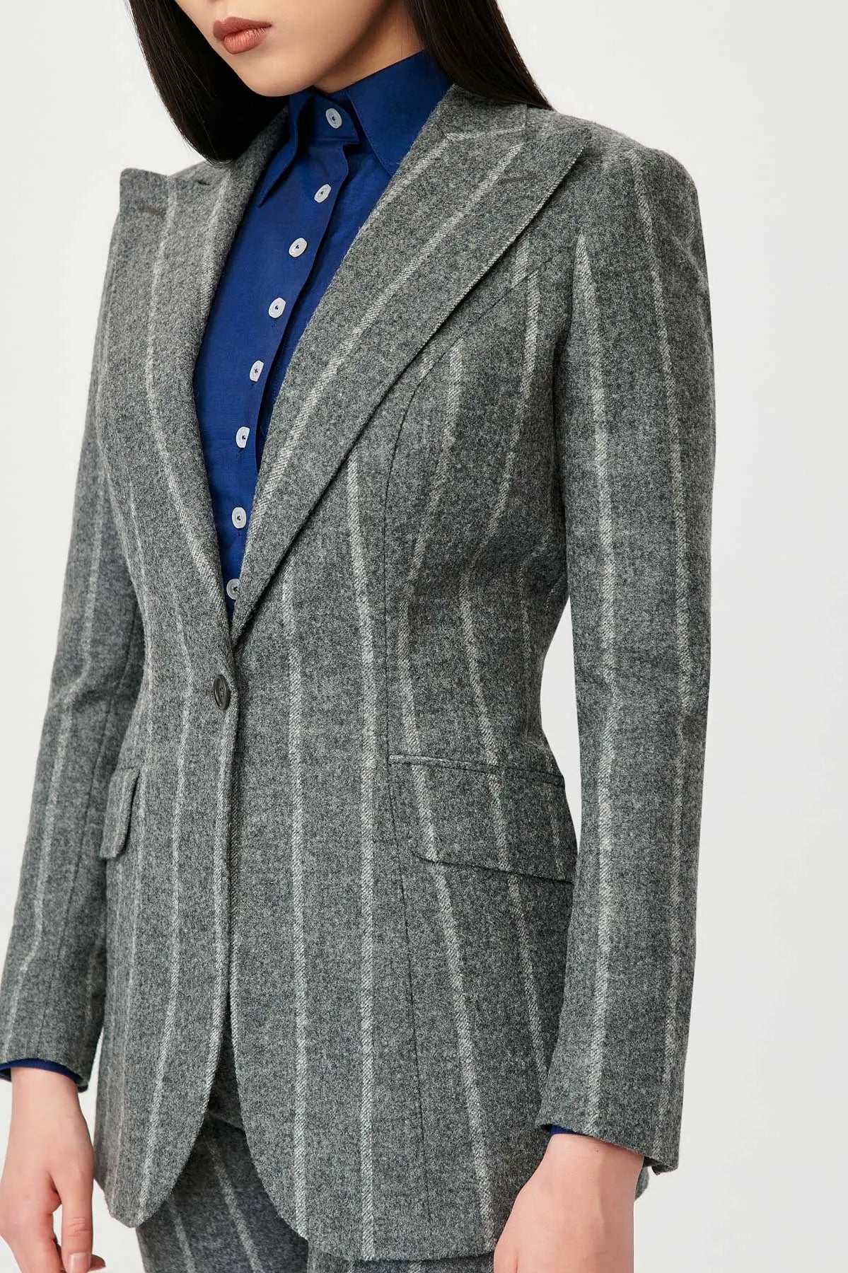 Esme Single Breasted Stripe Suit - Alexandra-Dobre.com