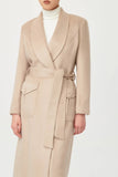 Felicity Wool Wrap Coat with Belt - Alexandra-Dobre.com