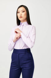 Iris Stripe Fitted Shirt - Alexandra-Dobre.com