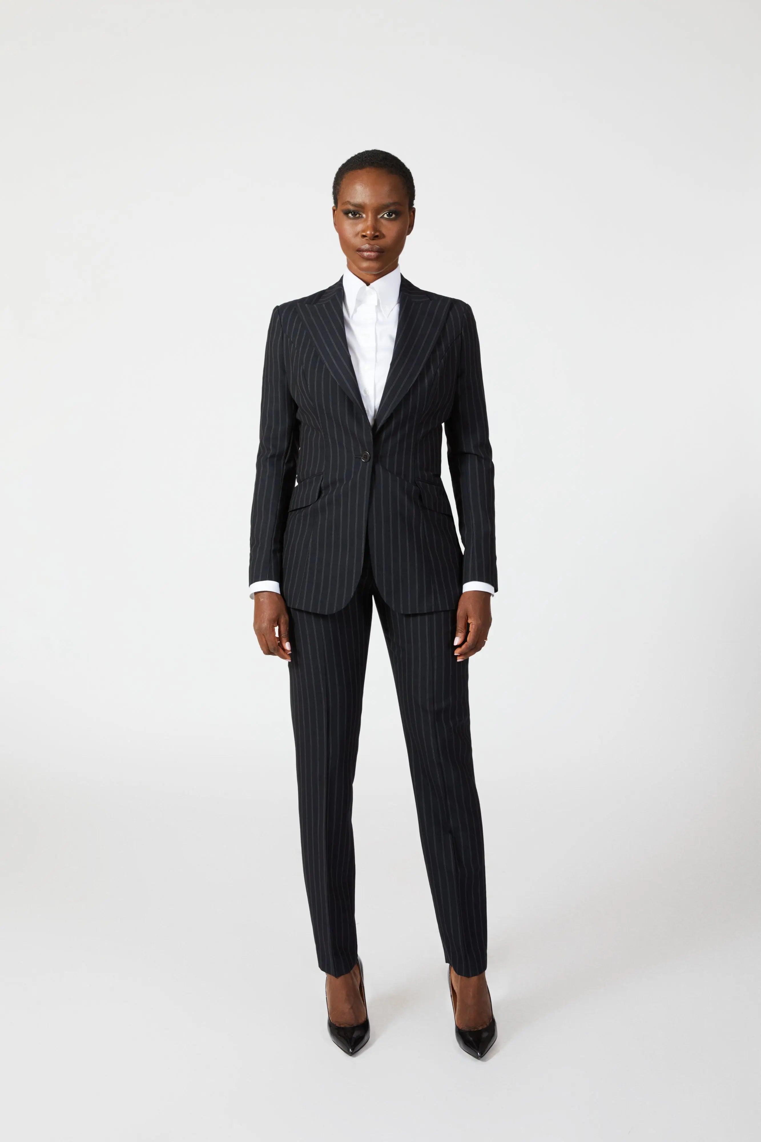 Ladona Single Breasted Stripe Suit - Alexandra-Dobre.com
