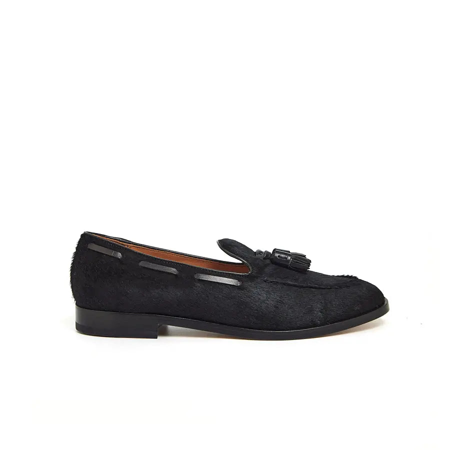 Midnight Suede Tassel Slip-Ons Alexandra Dobre