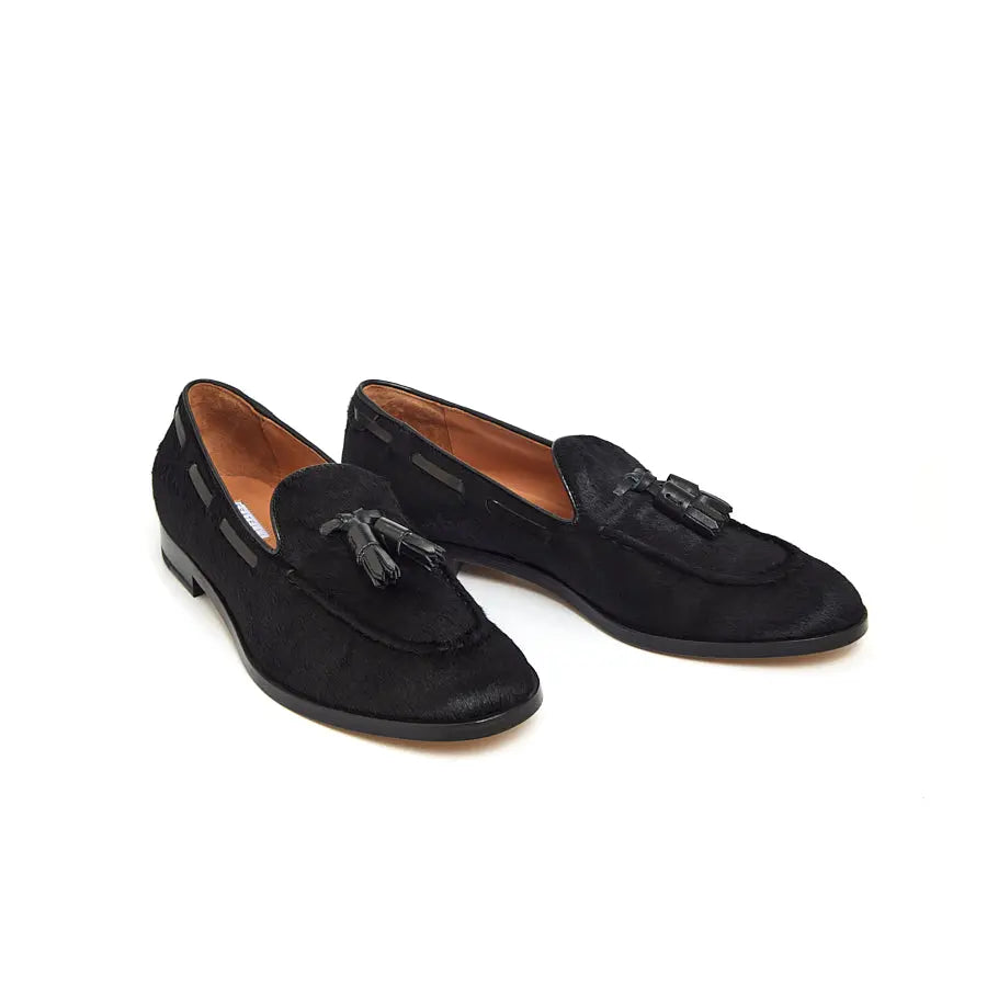 Midnight Suede Tassel Slip-Ons Alexandra Dobre