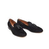 Midnight Suede Tassel Slip-Ons Alexandra Dobre