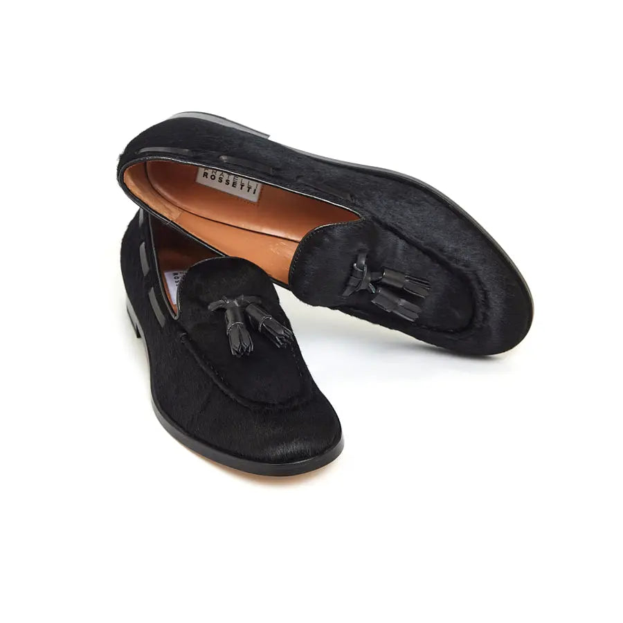 Midnight Suede Tassel Slip-Ons Alexandra Dobre