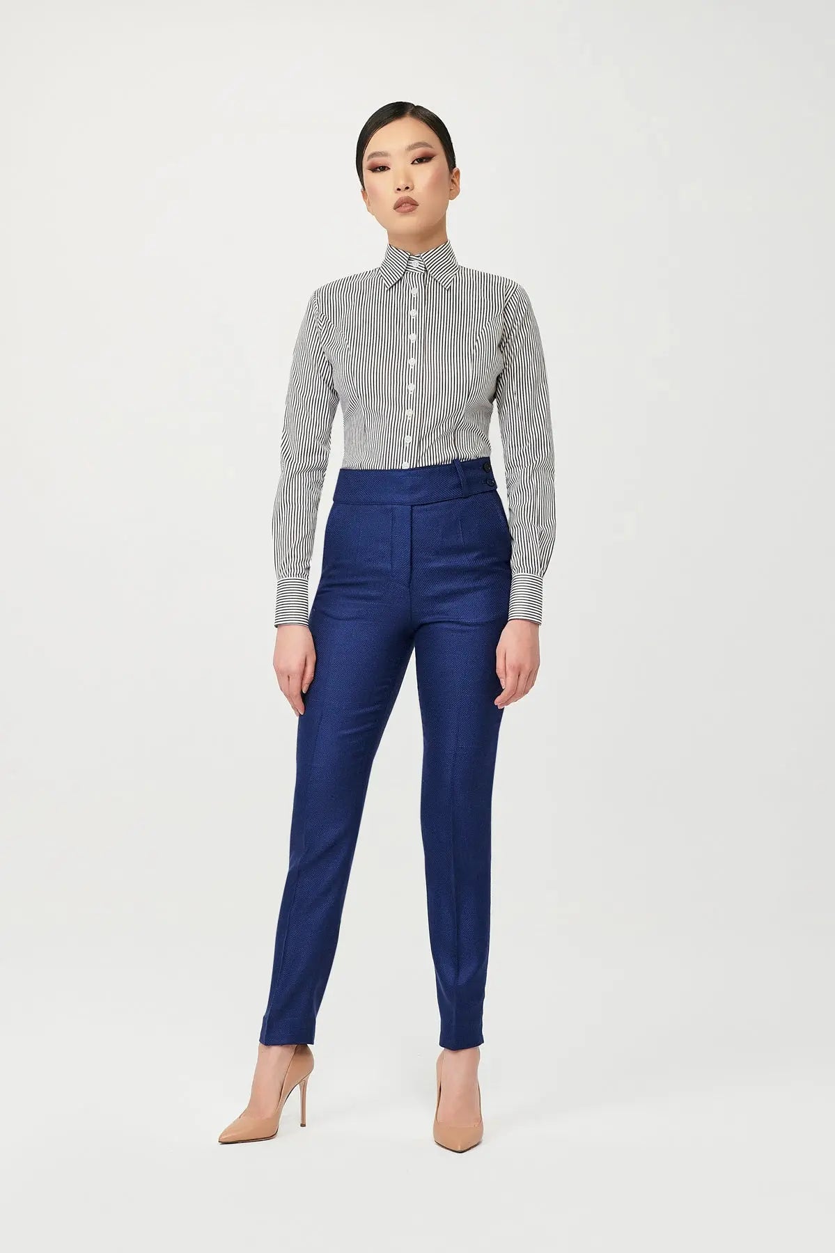 Quinn Stripe Fitted Shirt - Alexandra-Dobre.com
