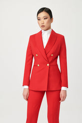 Rasha Double Breasted Suit with Gold Buttons - Alexandra-Dobre.com