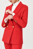 Rasha Double Breasted Suit with Gold Buttons - Alexandra-Dobre.com