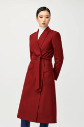 Ruby Wool Wrap Coat with Belt - Alexandra-Dobre.com