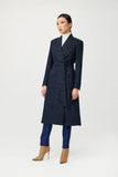 Tinsel Wool Wrap Stripe Coat with Belt - Alexandra-Dobre.com