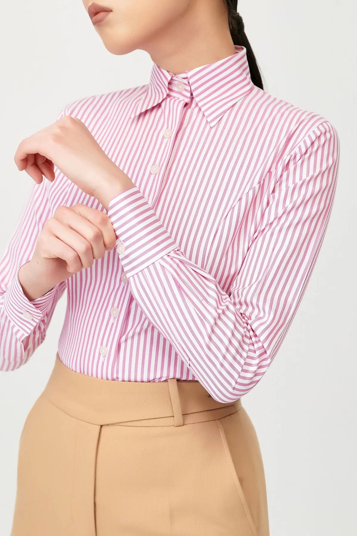 Tris Stripe Fitted Shirt - Alexandra-Dobre.com
