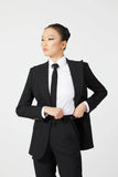 Jade Single Breasted Suit with Cuff Buttons - Alexandra-Dobre.com