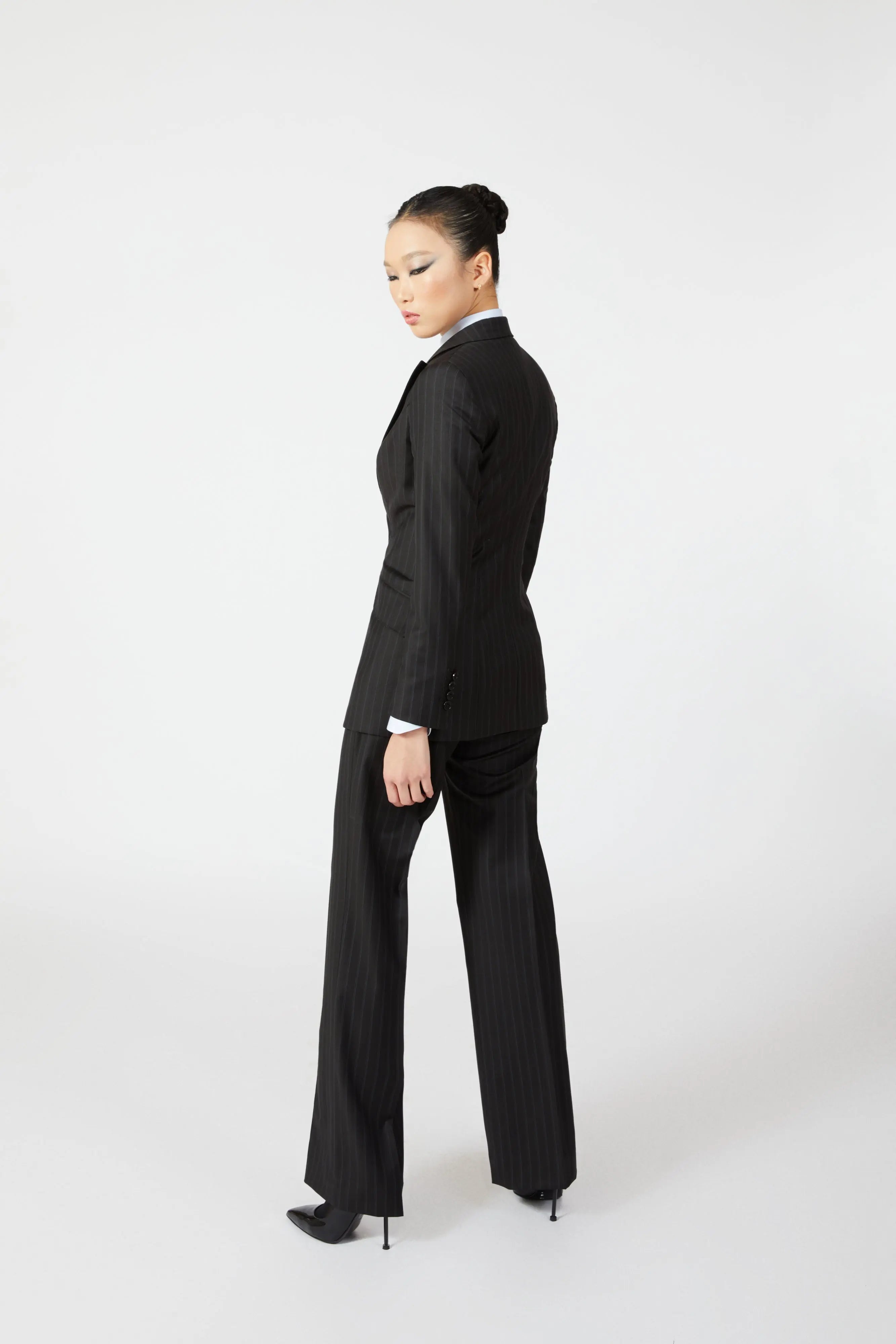 Julia Single Breasted Stripe Suit - Alexandra-Dobre.com