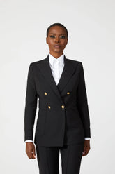 Lilith Double Breasted Suit with Gold Buttons - Alexandra-Dobre.com