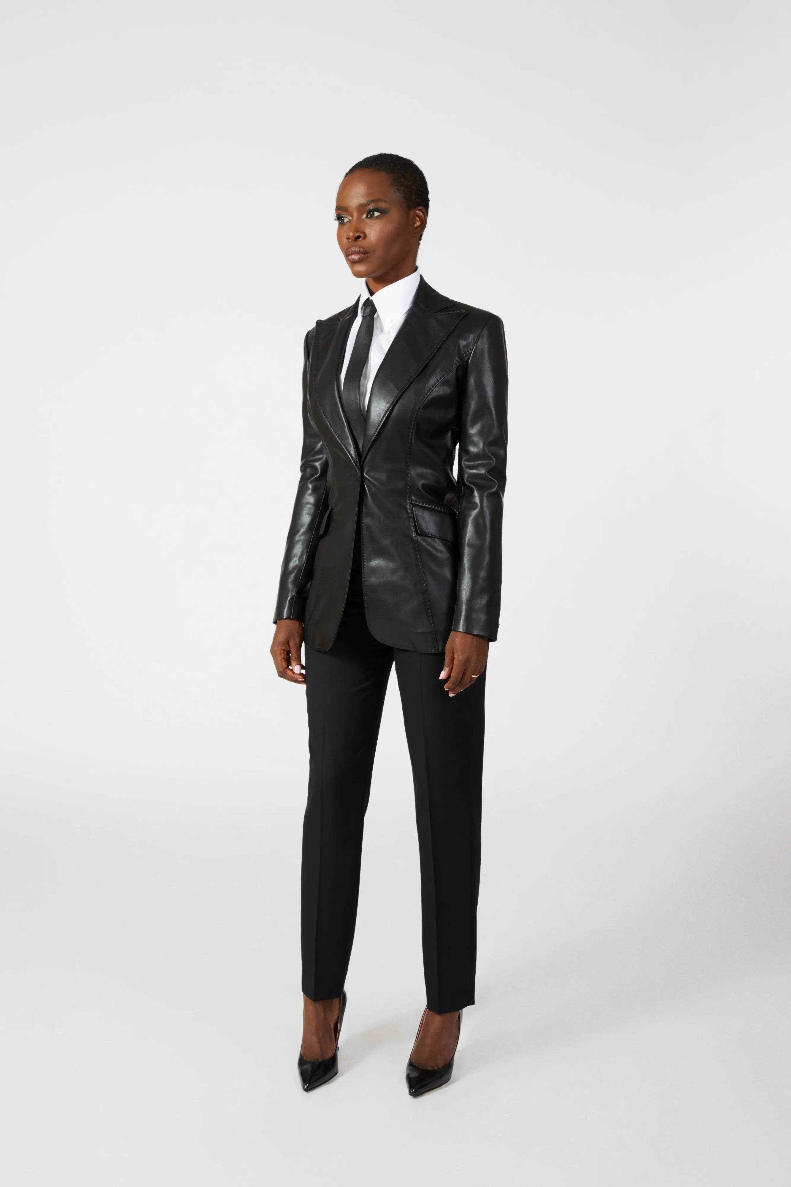 Oracle Leather Blazer - Alexandra-Dobre.com