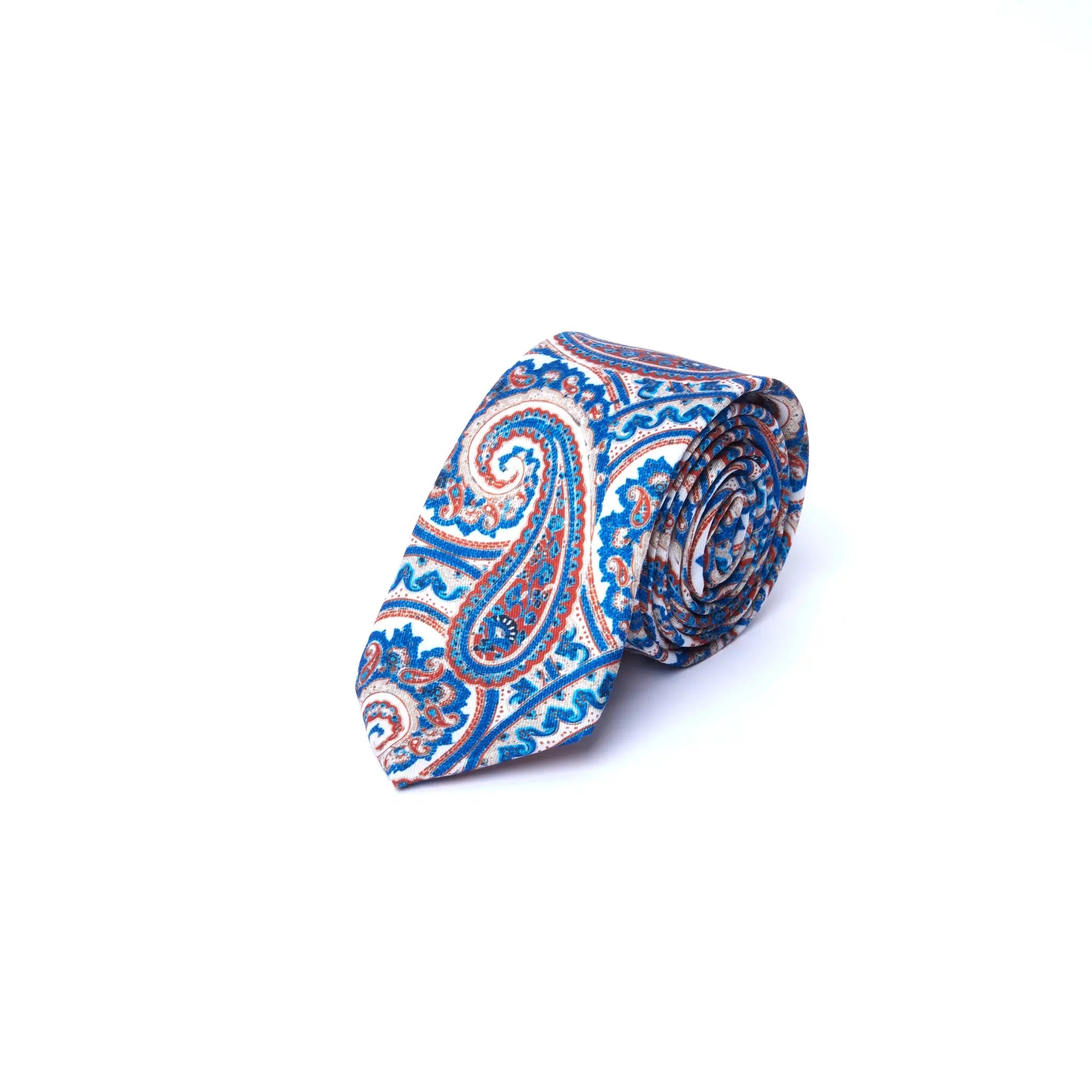 Blue Paisley Silk Tie Alexandra Dobre