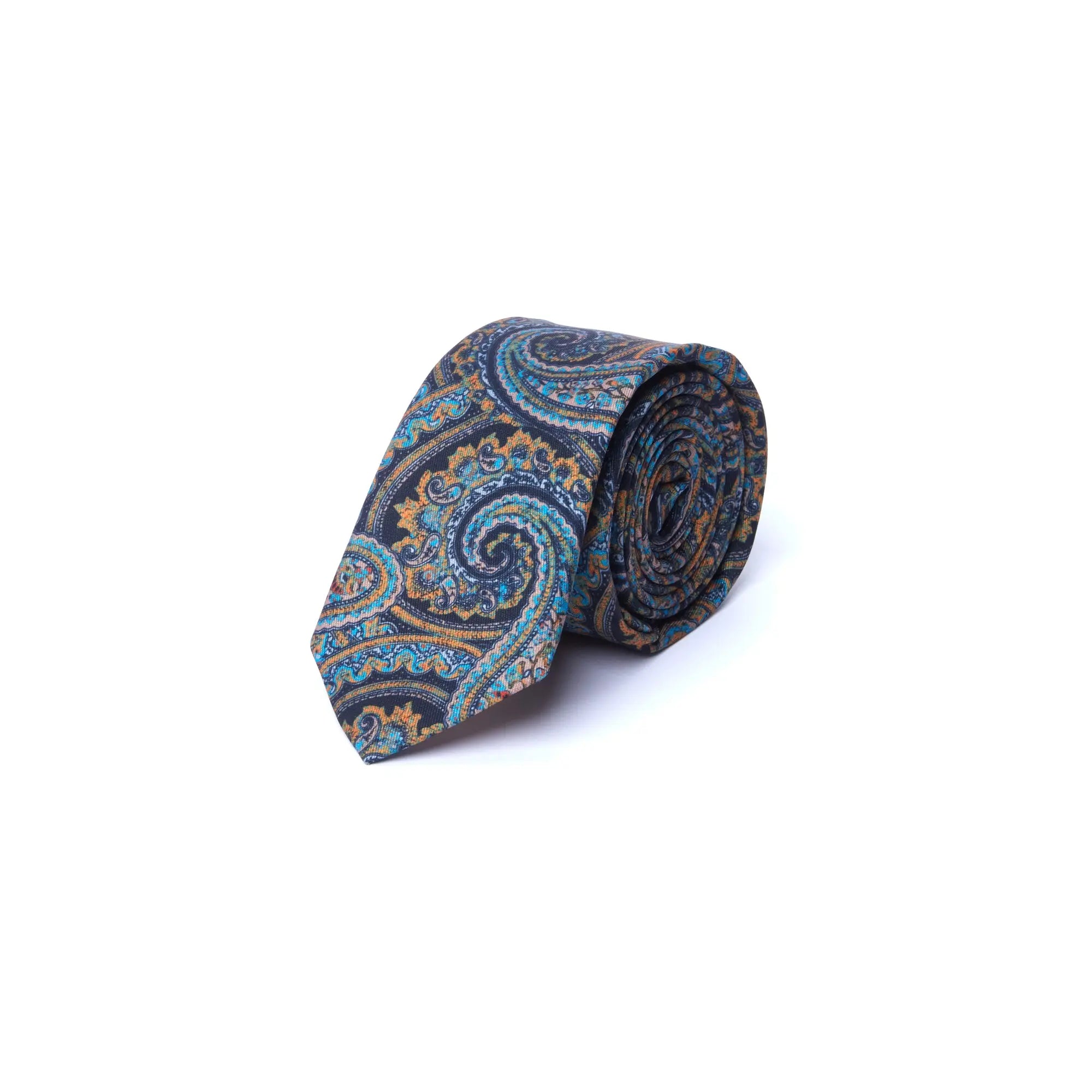 Blue Paisley Silk Tie Alexandra Dobre