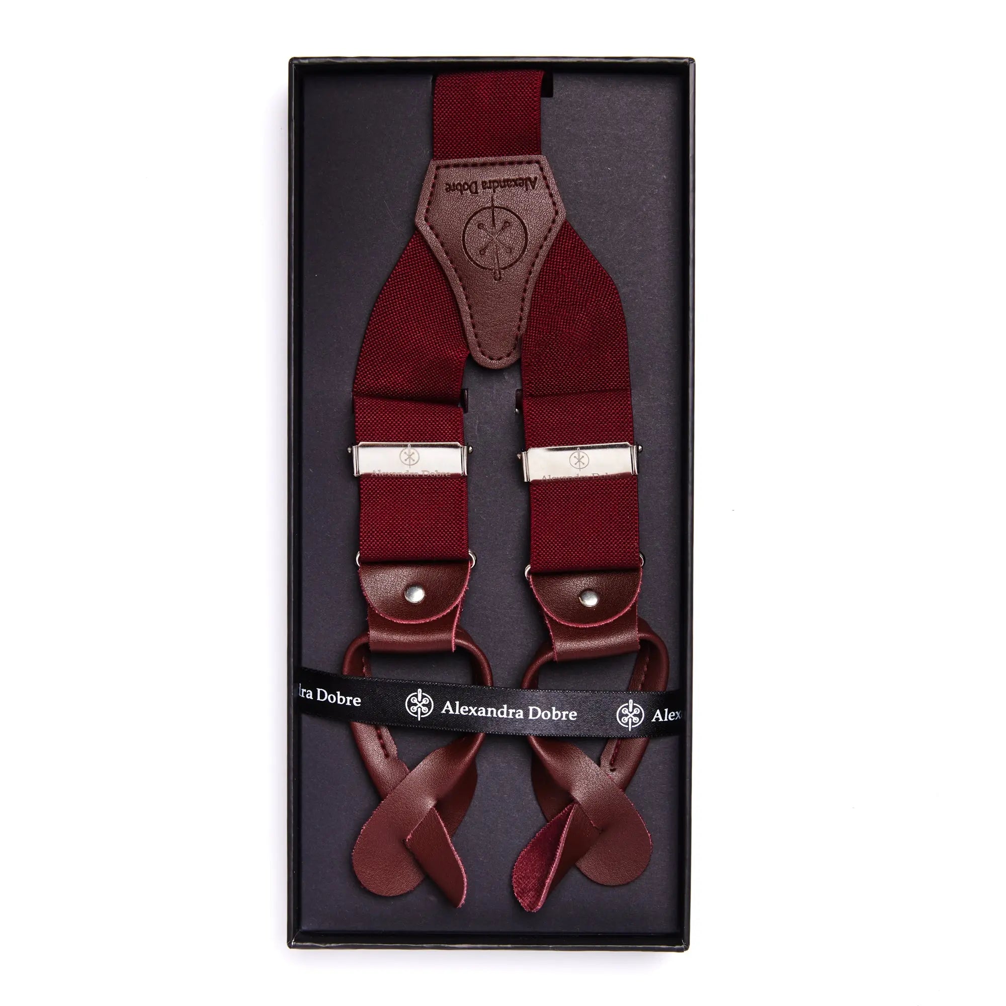 Burgundy Suspenders Alexandra Dobre