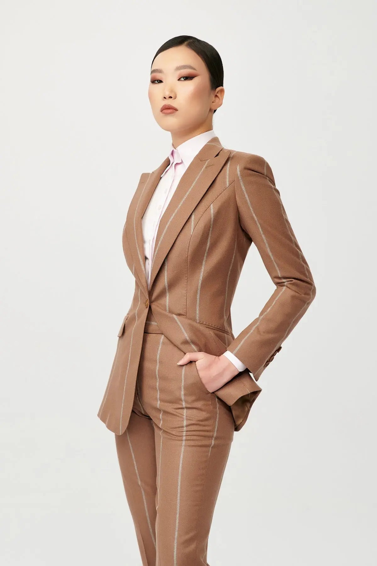 Freda Single Breasted Stripe Suit - Alexandra-Dobre.com
