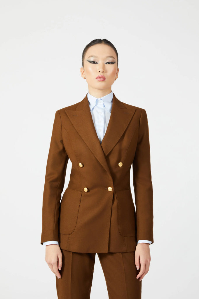 専用 渋谷 Time is on BUTTON DOUBLE BREASTED Indira Double Breasted Suit with Gold Buttons - Alexandra Dobre