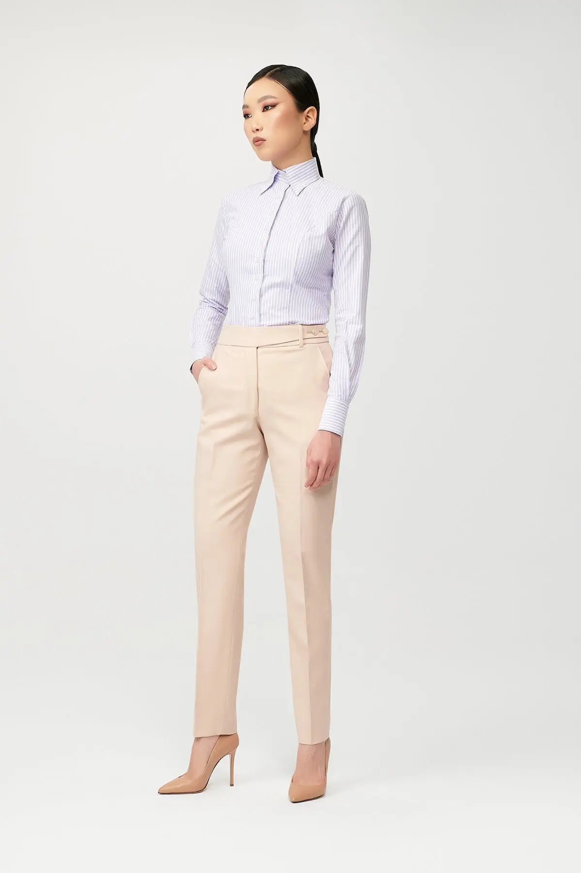 Jolie Stripe Fitted Shirt - Alexandra-Dobre.com