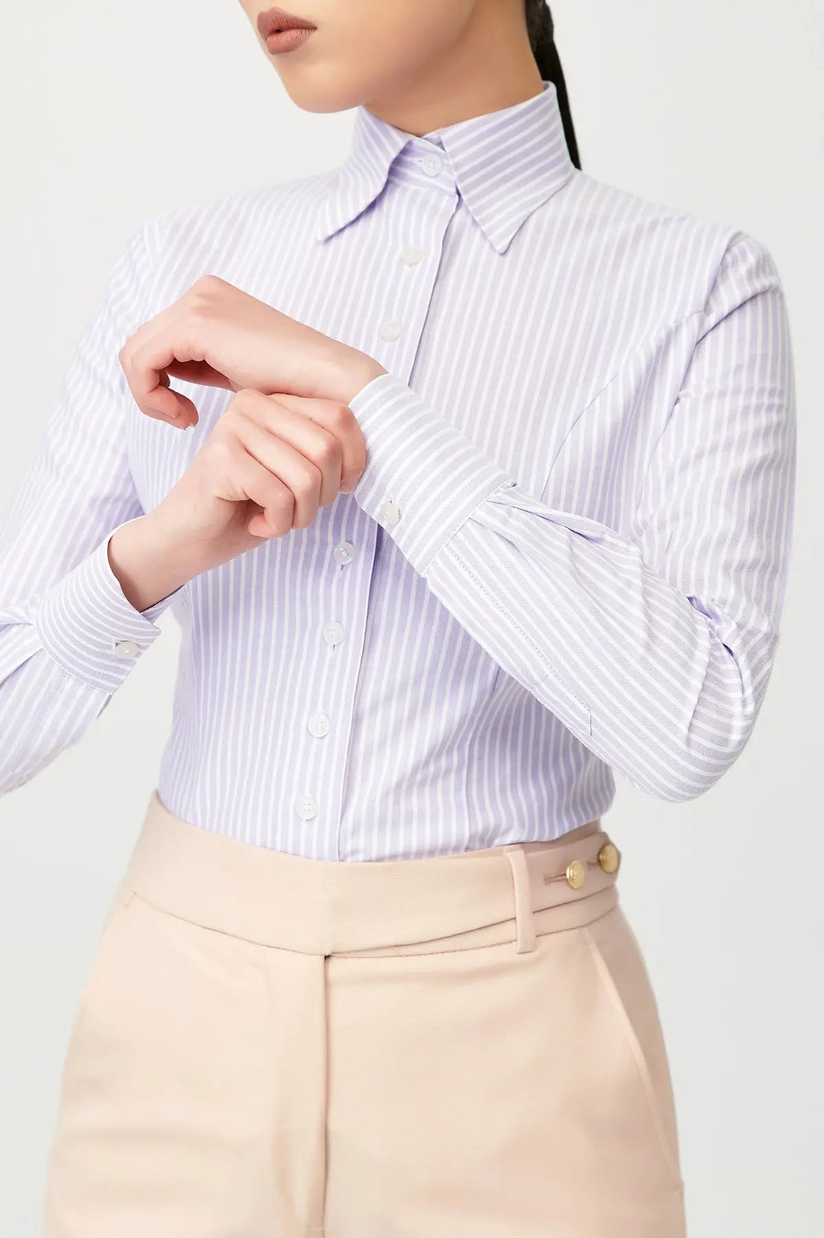 Jolie Stripe Fitted Shirt - Alexandra-Dobre.com