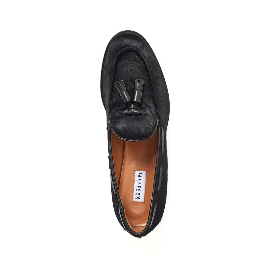 Midnight Suede Tassel Slip-Ons Alexandra Dobre