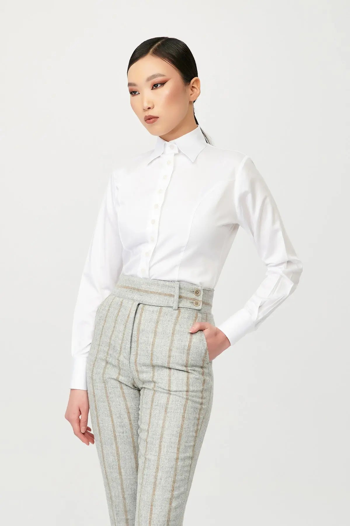 Noelle Fitted Shirt - Alexandra-Dobre.com