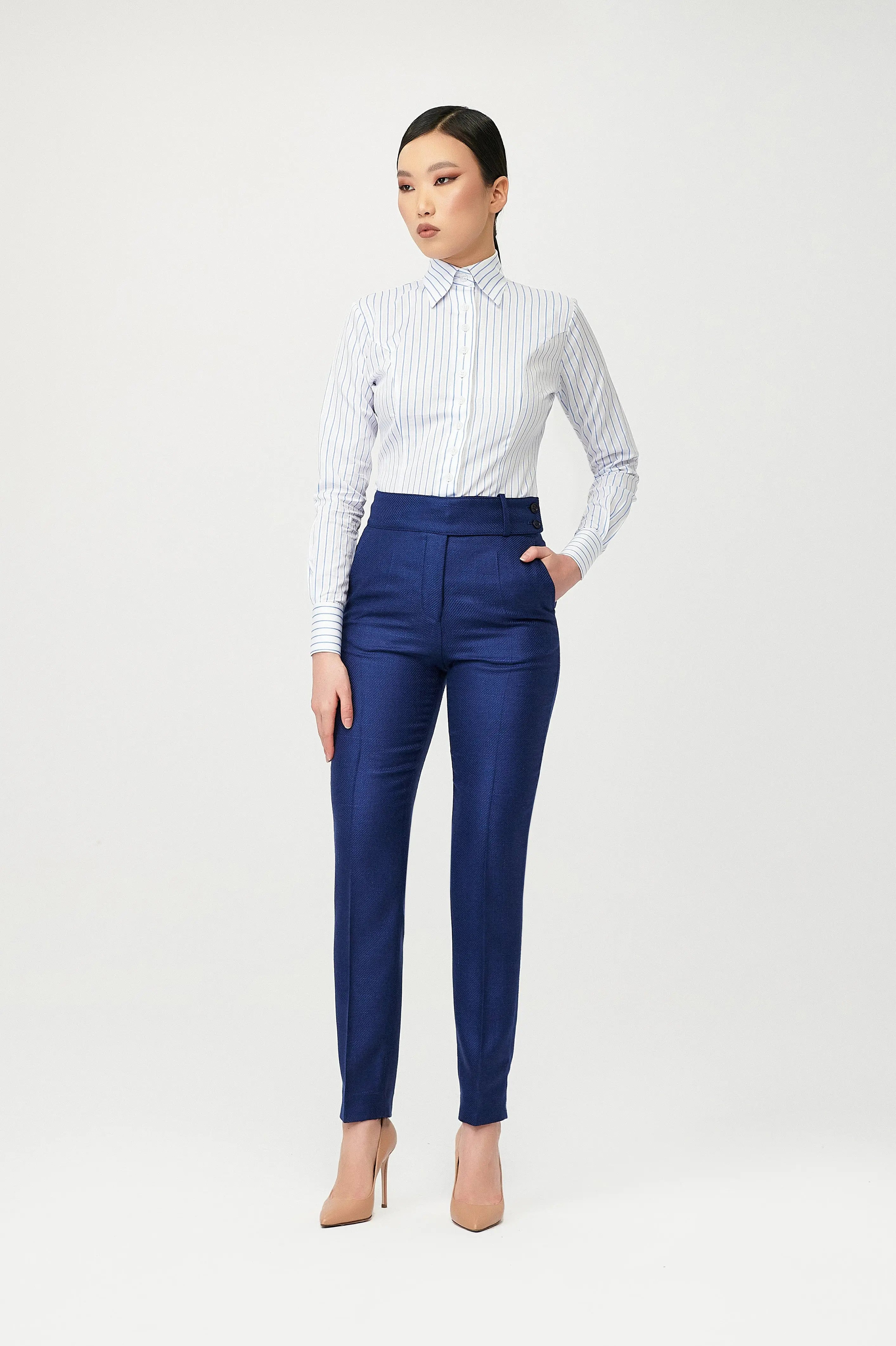 Nyala Stripe Fitted Shirt - Alexandra-Dobre.com