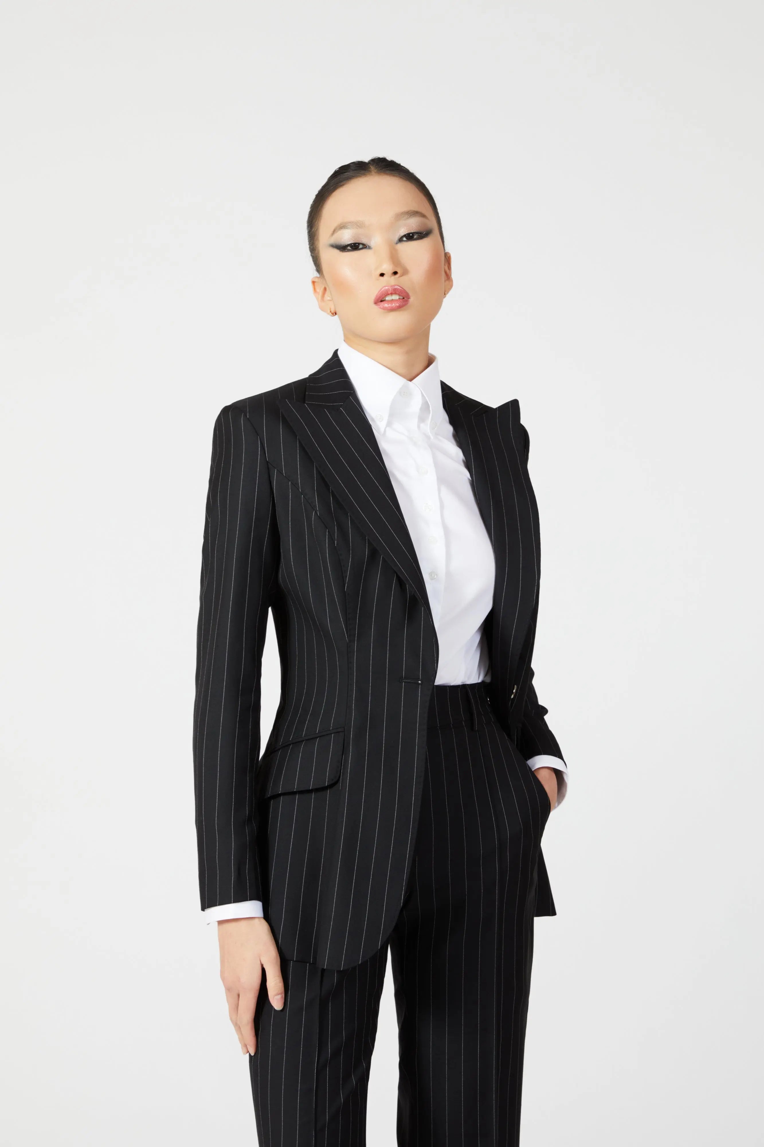Percy Single Breasted Stripe Suit - Alexandra-Dobre.com