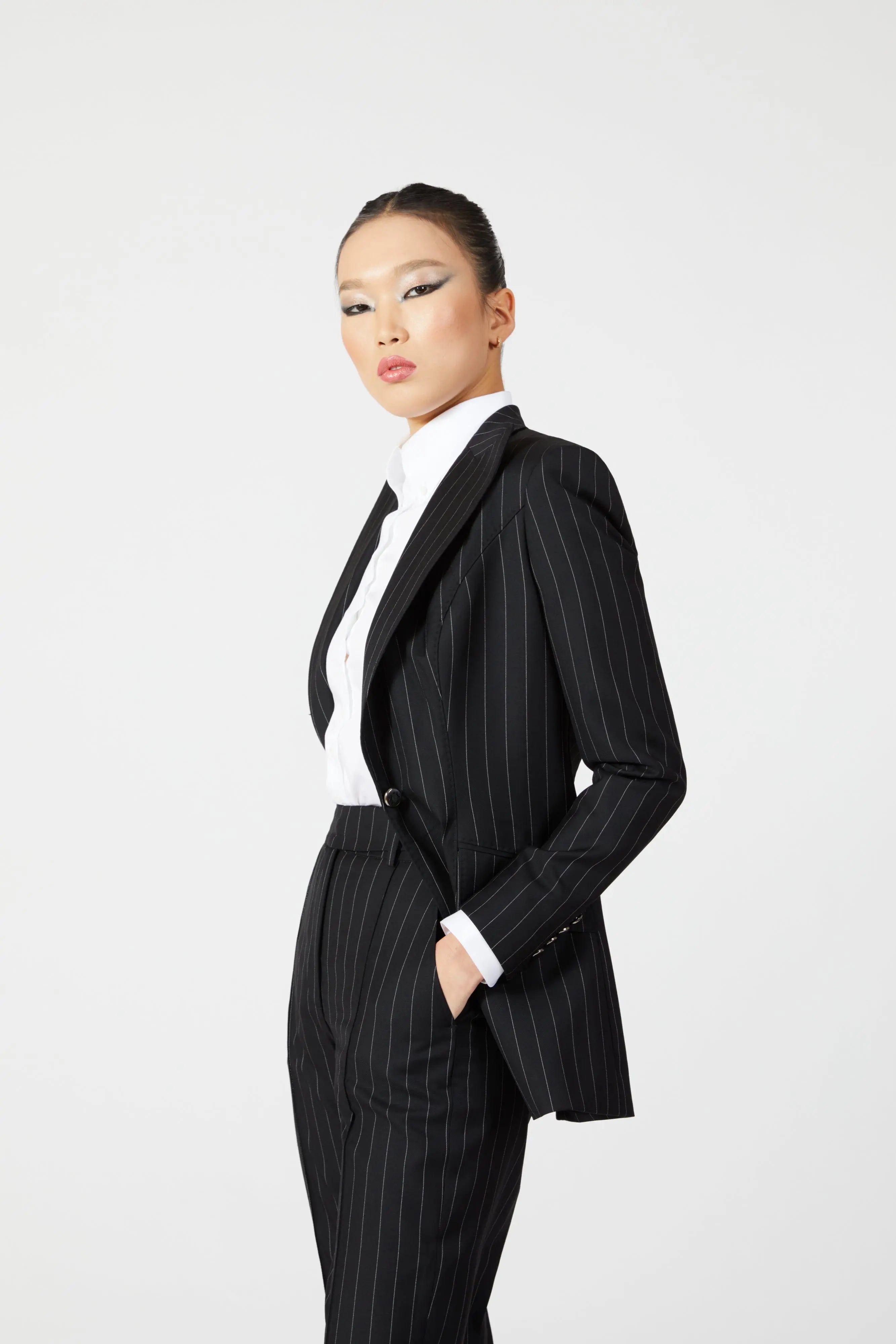 Percy Single Breasted Stripe Suit - Alexandra-Dobre.com