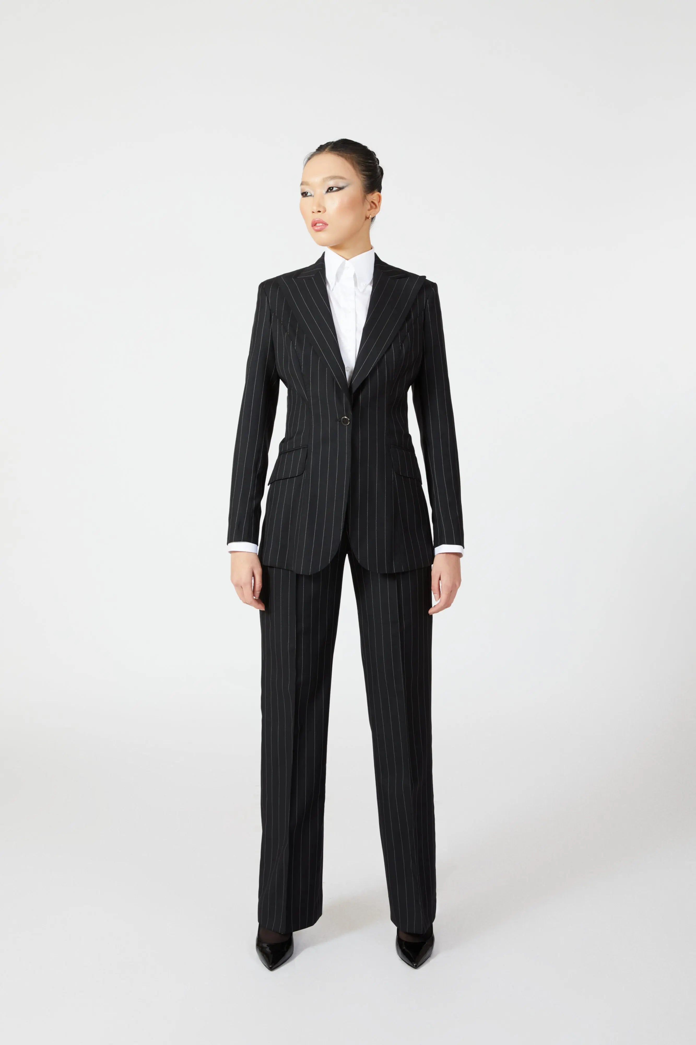 Percy Single Breasted Stripe Suit - Alexandra-Dobre.com