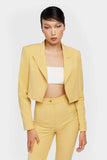 Primrose Single Breasted Cropped Suit with Cut-Out Flared Trousers Alexandra Dobre