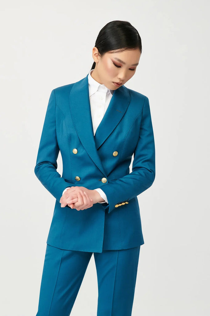 Reis Double Breasted Suit with Gold Buttons - Alexandra Dobre