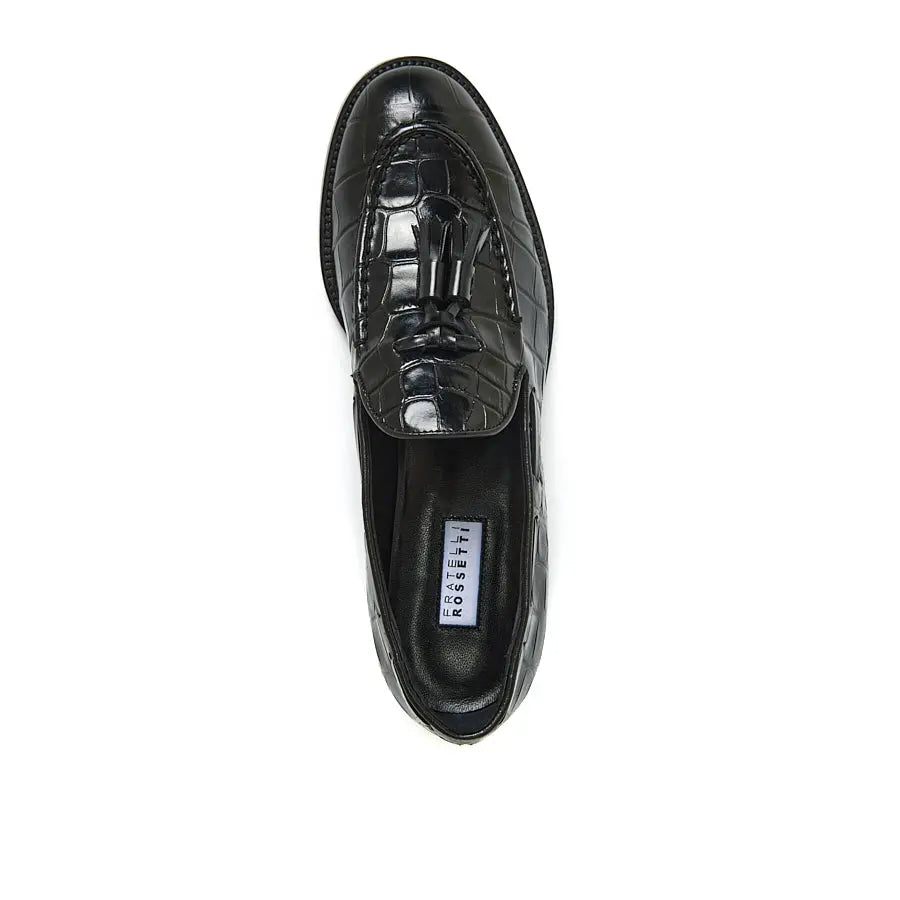 Urban Allure Croc-Embossed Loafers Alexandra Dobre
