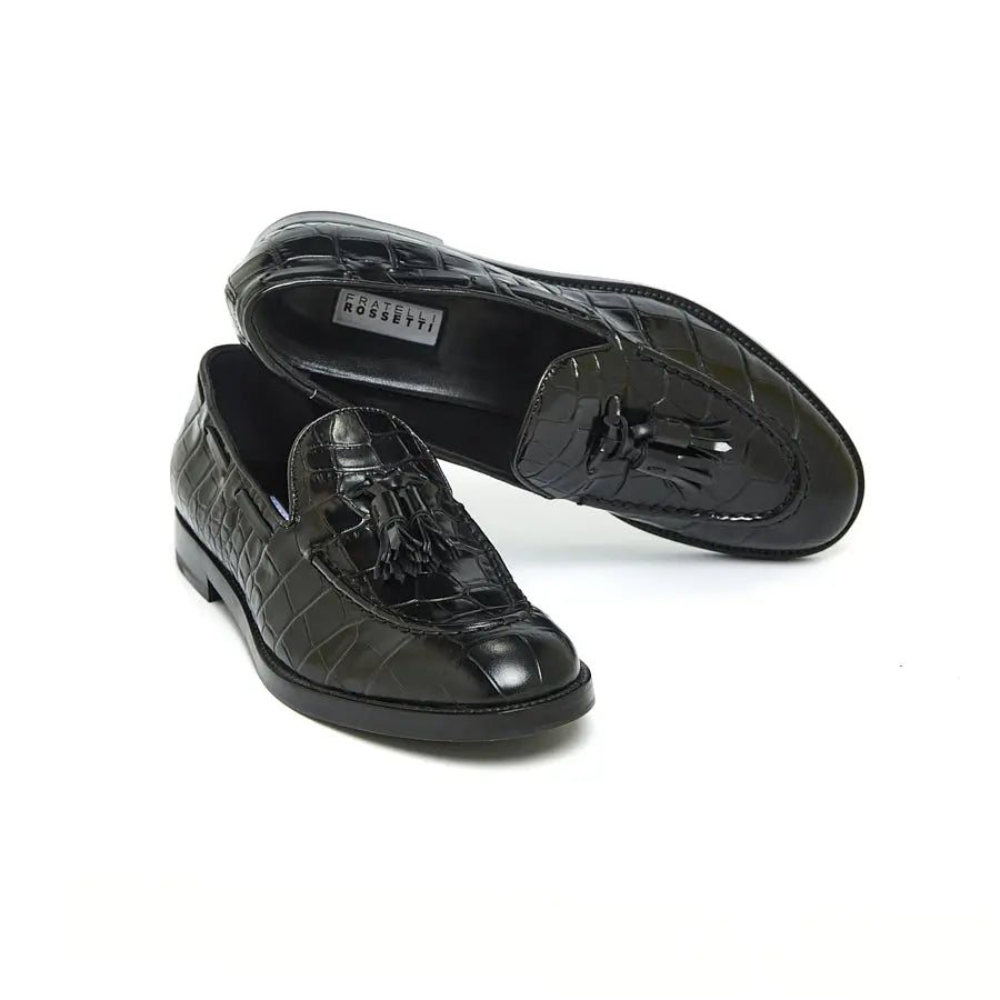 Urban Allure Croc-Embossed Loafers Alexandra Dobre