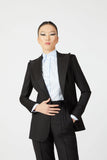 Julia Single Breasted Stripe Suit - Alexandra-Dobre.com