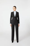 Julia Single Breasted Stripe Suit - Alexandra-Dobre.com